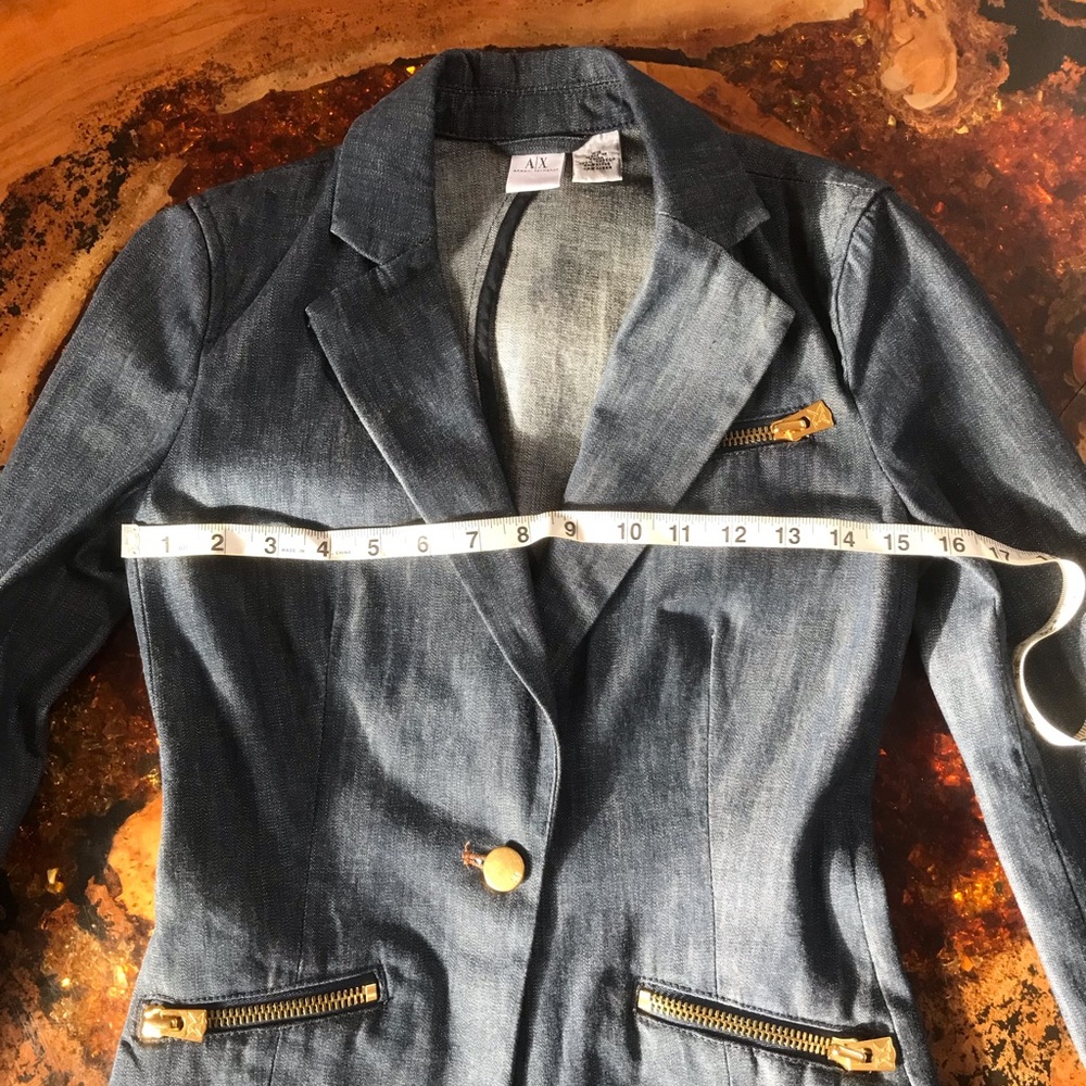 SALE!⚡️A|X Denim Blazer Women’s Size XS - Picture 5 of 8